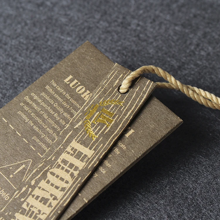 Бумажная подвесная бирка