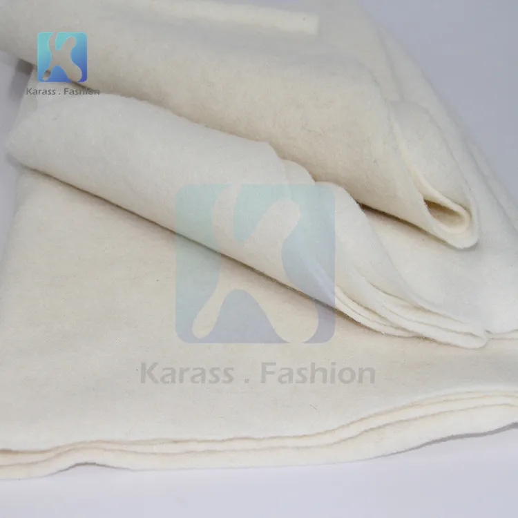 Needle punched 100% wool fiber batting quilting