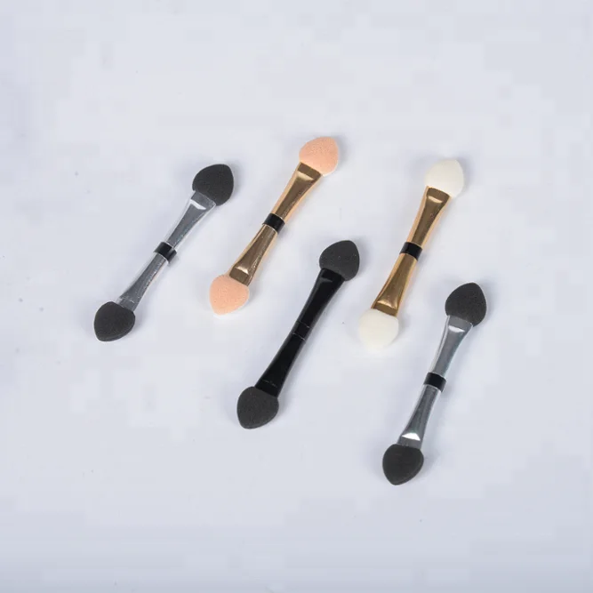 
Aluminium Tube Eyeshadow Brush Make-up Brush Double-headed Portable Eye Shadow Eyeliner Brushes Sponge Applicator Tool 