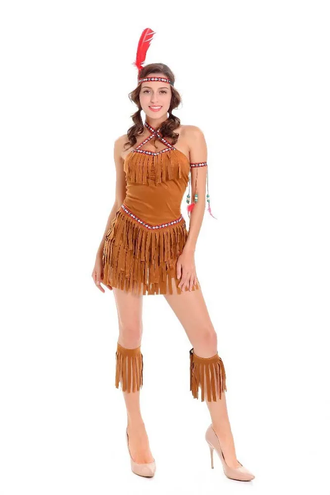 Sexy medieval Indian women costume ,Indian hunter costume