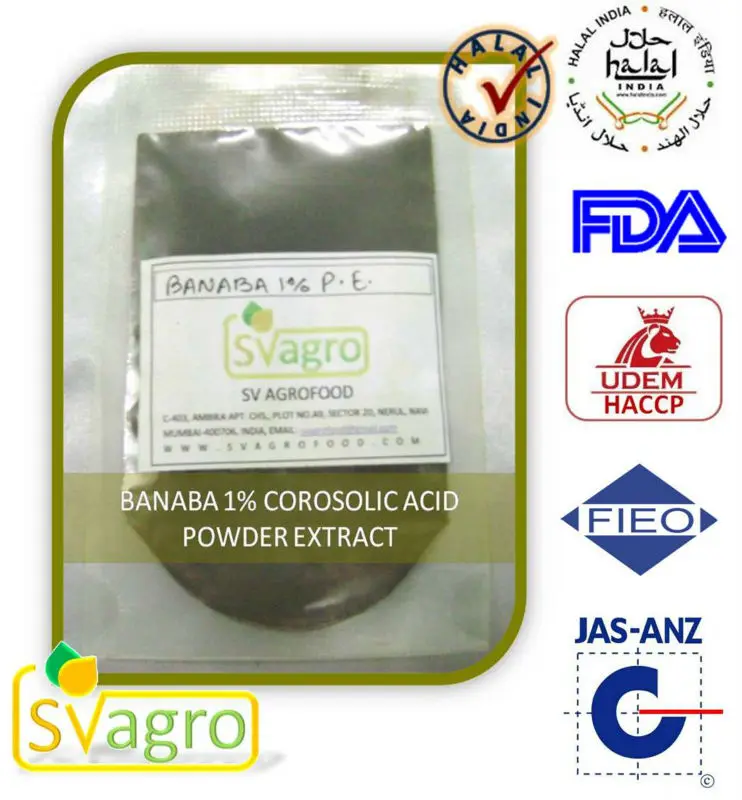 Banaba extract  Banabalean Corosolic acid Crape Myrtle Crepe Myrtle Extrait de Banaba Lagerstroemia flos reginae