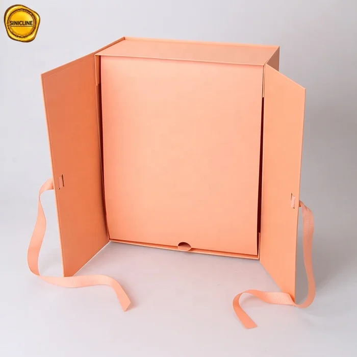 
2019 Sinicline custom-made gift paper box with ribbons design gift paper box 