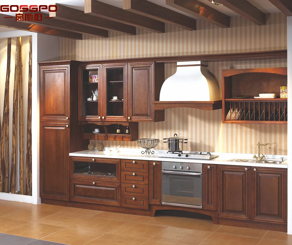 
KC1-019 New Model Custom Solid Real Wood White Kitchen Cabinet 