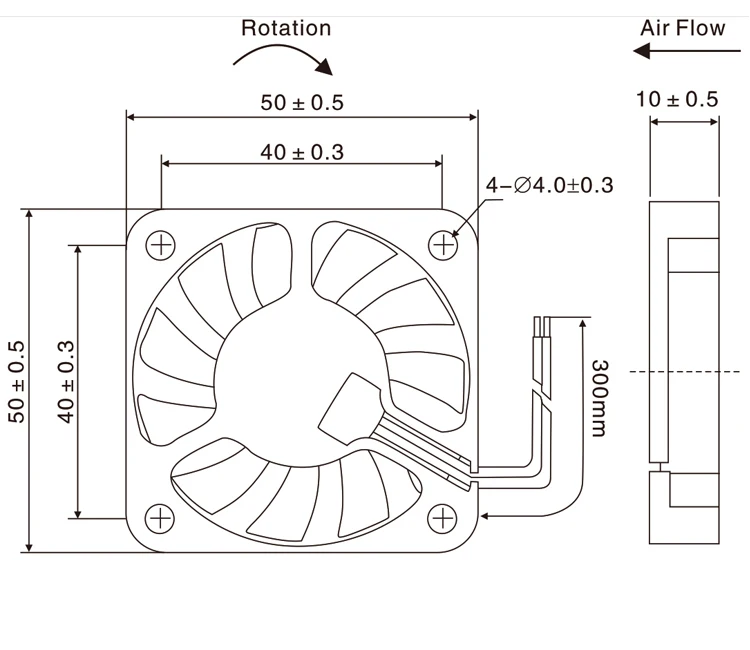 KunPeng temperature control 5010 axial fan 5High Quality 12v 5020 blower 50x50x10 12v dc brushless fan KunPeng tech