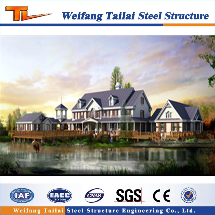 Fashionable and economic prefab light steel villa house steel structure house