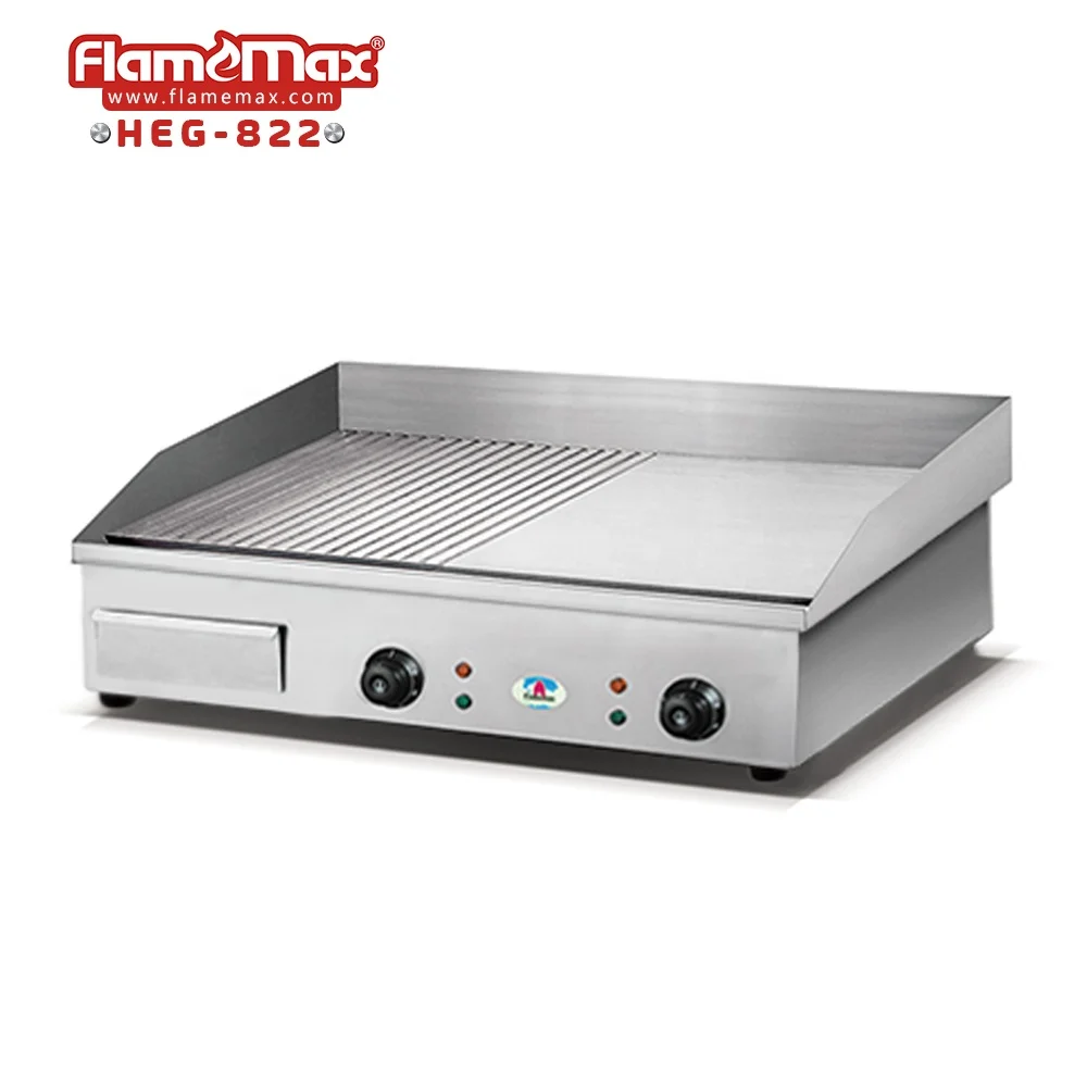 HEG-820A strong stainless body with splash guard electric griddle
