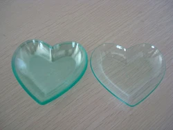 smooth line heart shape dish dessert appetizer clear dish for sale