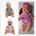 Doll clothes cute blue jumpsuits hat wear fit 43cm Baby Born zapf Children best Birthday Gift