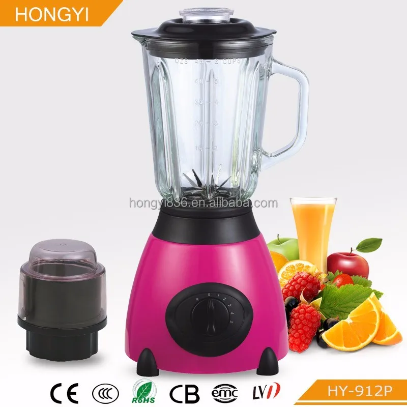 colorful multifunction juicer personal blender with light glass jar