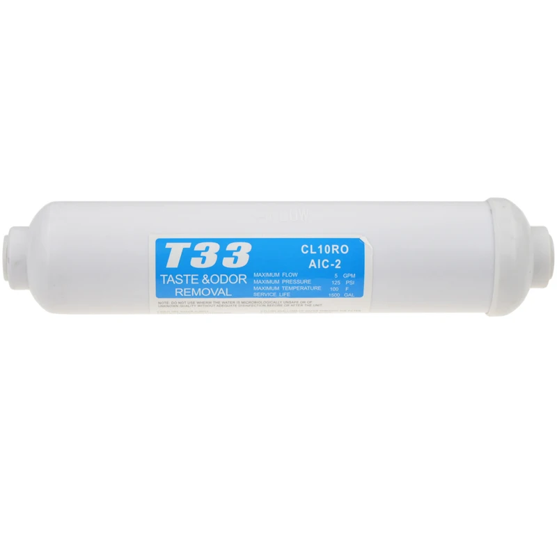 T33 Post Water Filter Activated Carbon Cartridge For RO Water Purifier & UF Water Filter With Cheap Price