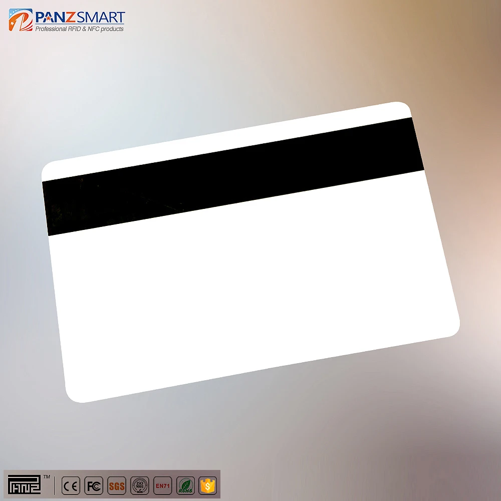 wholesale inkjet blank pvc card thermal overprint coating programmable RFID PVC blank card with Magnetic Stripe