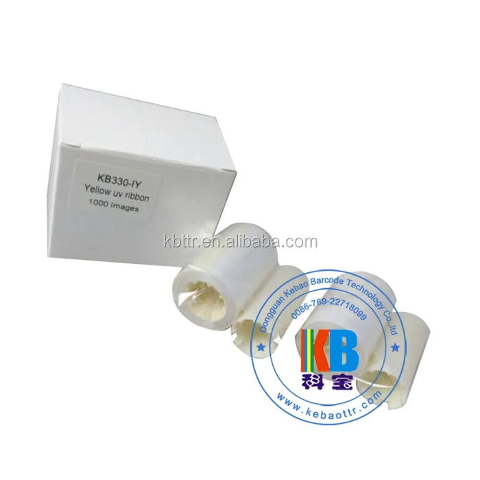 Plastic PVC ID card printer Green Resin ribbon invisible zebra p330i UV ID card color ribbon