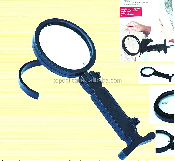 Good Quality suspension hand free embroidery magnifier ,Magnifying Loupe for reading Newspaper