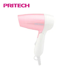 PRITECH 1200W Custom Portable Travel Use Foldable Dual Voltage Hair Dryer