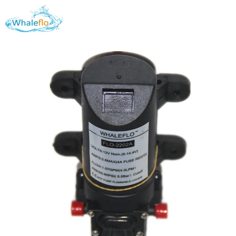 Whaleflo FLO-2201 DC 12V Self-priming diaphragm pump 55PSI Pressure Demand Water Pump For Sprayer Irrigation Farm