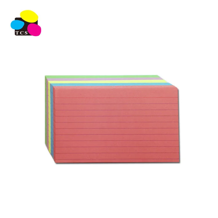 3x5 ,4x6, 5x8 paper rainbow neon pack  index review cards