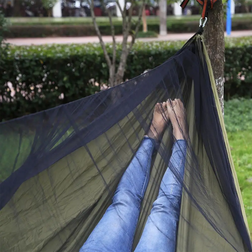 Msee Wholesale Outdoor anti gravity knit hammock with canopy