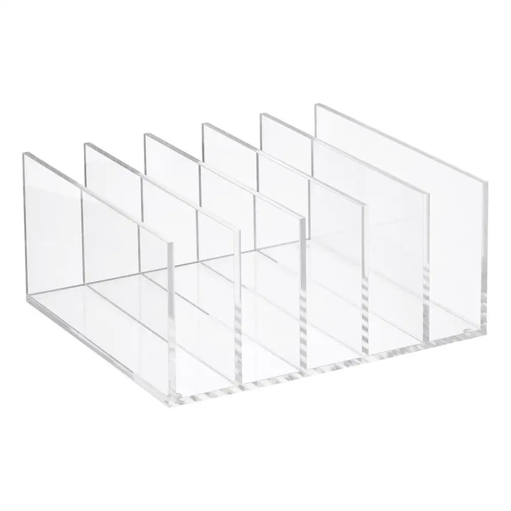 Handmade 5-Section Clear Acrylic Desktop File Organizer