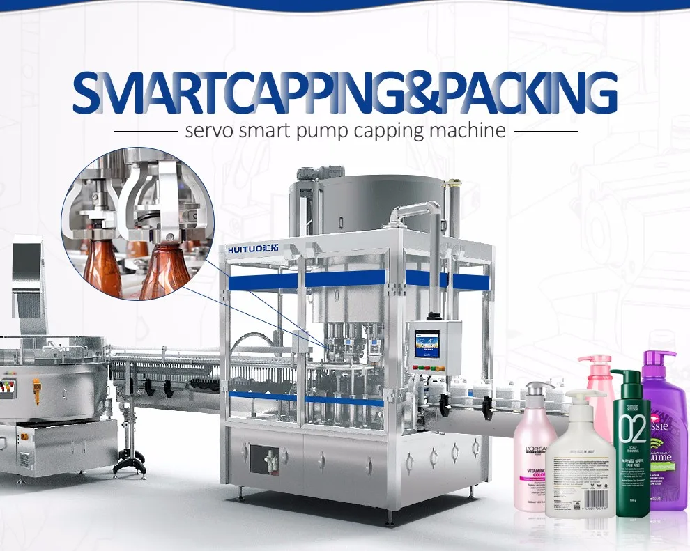 
Wholesale china automatic pump screw bottle rotary capping machine for skin care and shampoo 