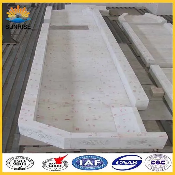 Fused cast azs refractory brick curved fire brick used for dam blocks