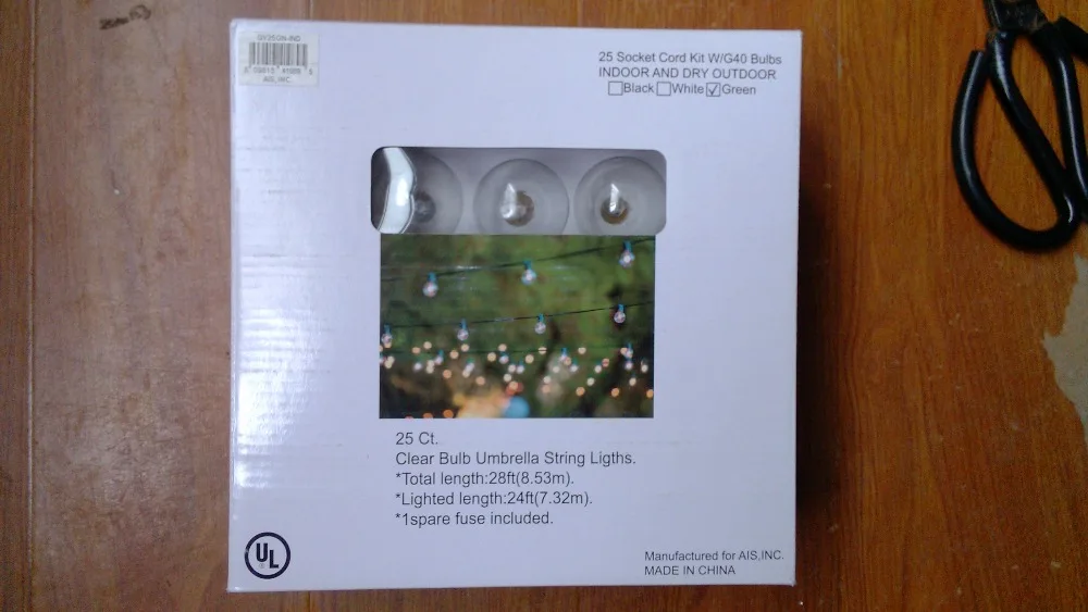 S14 G45 festival decoration Christmas pearl Black White string light for party