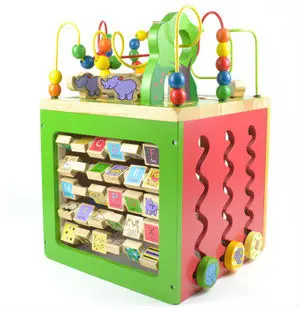 
wooden toy learning cube 