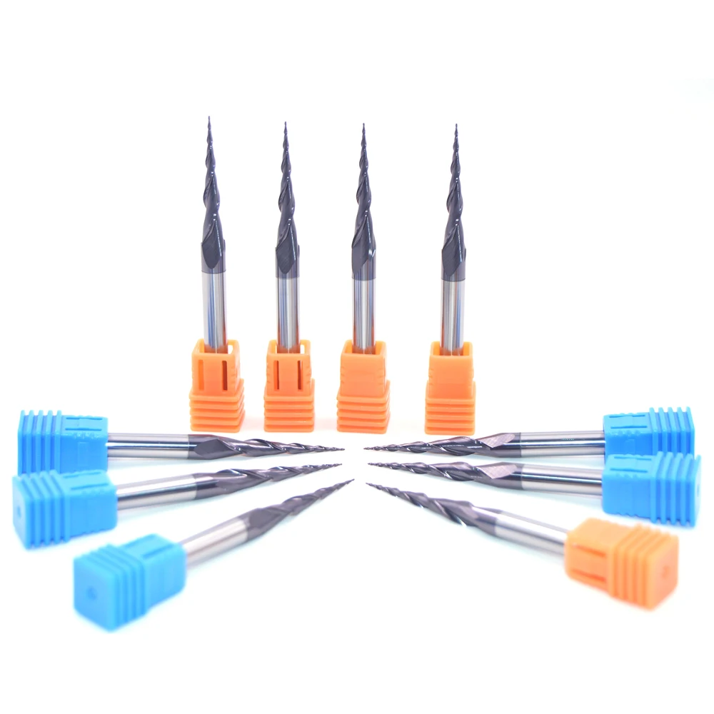 Carbide Normal size Taper Ball nose Milling for cnc wooden cutting