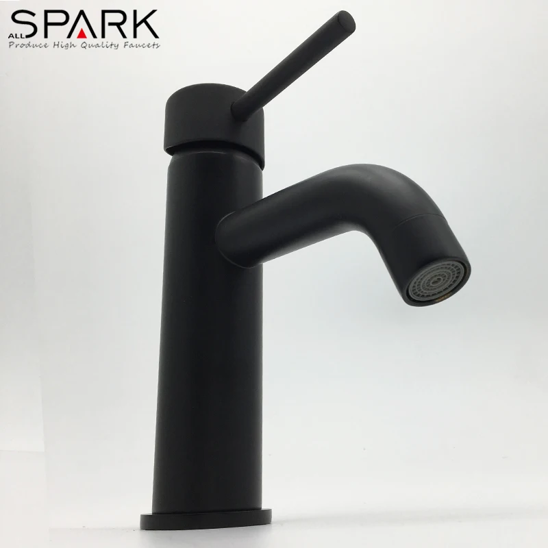 Латунные матовые черные краны Kaiping для ванной комнаты