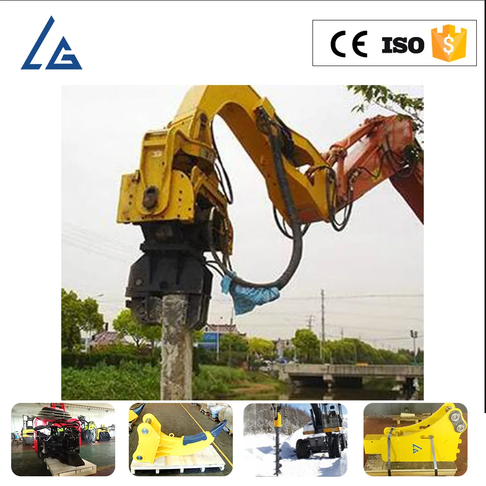 hammer hydraulic pile driver by mini excavator