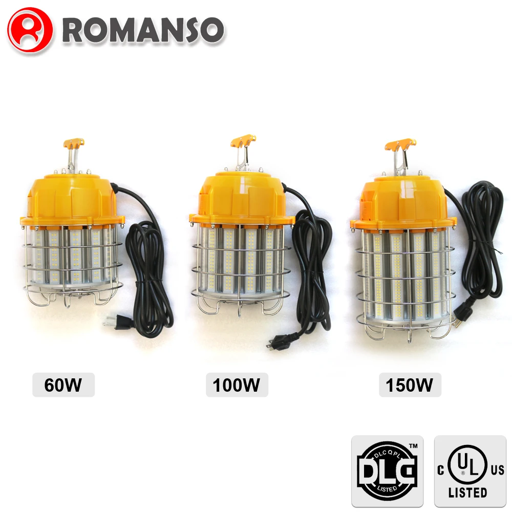 
5 Years Warranty Temporary Construction Lighting Strings, 60 Watt 100 Watt LED Temp Light 