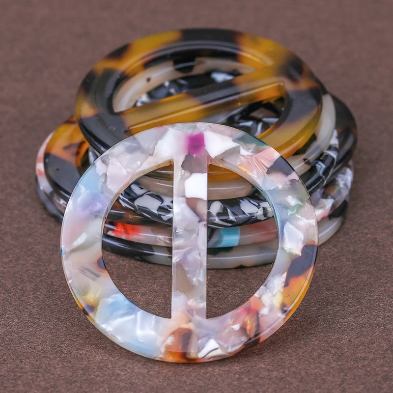 
custom made resin cellulose acetate plastic blet buckle for garment 