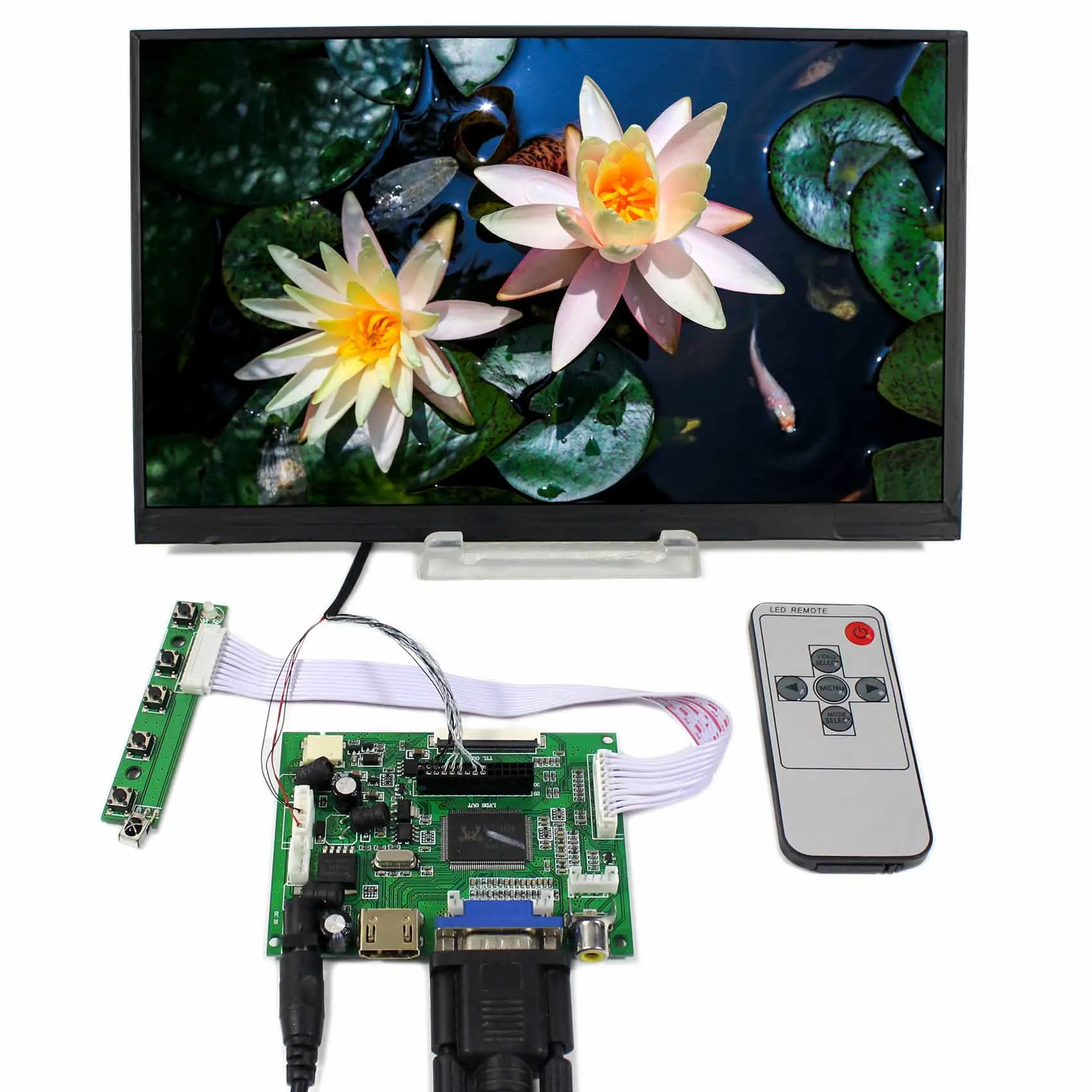 HDMI + VGA + 2AV tft ЖК-плата VS-TY2662-V1 с 10,6 дюйма 1366x768 LTL106AL01 IPS HD ЖК-экран