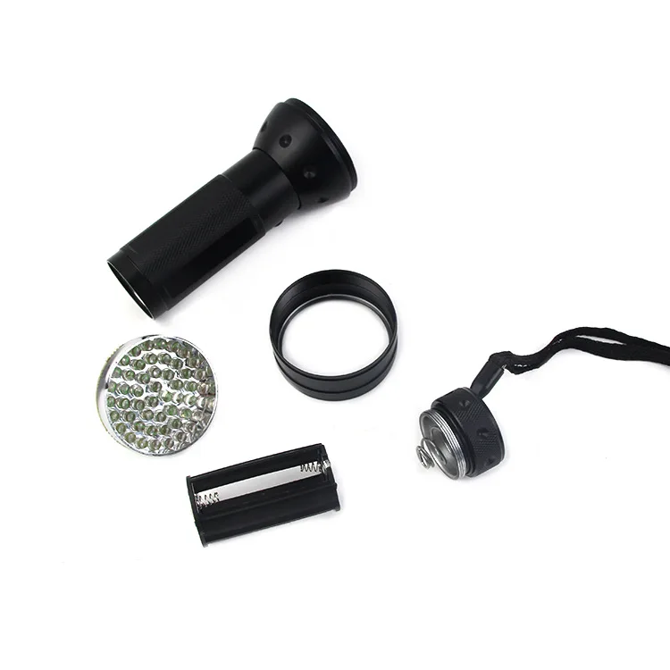 Ultraviolet 395nm LED Flashlight Dog Urine Bed Bug Detector Pet Stains Aluminum Body 51 LED Bright UV flashlights