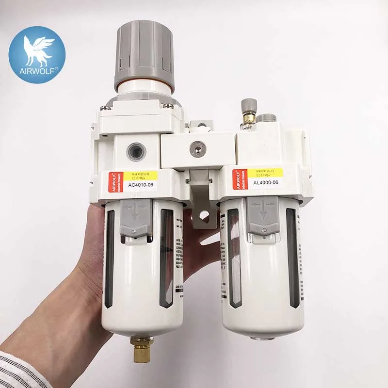 AC4010-06 FRL lubricator combination G1/2 source treatment unit Fittings filter regulator