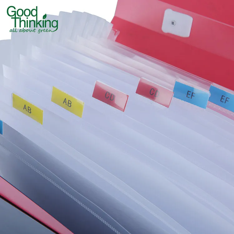
Wall mounted file organizer eco friendly office stationery hardcover A4 pocket custom vertical expanding file 
