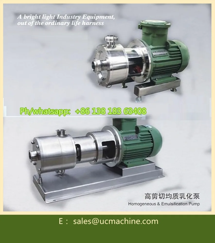 Factory sale homogenizer machine manufacturer of homogenizer pump high shear mixer