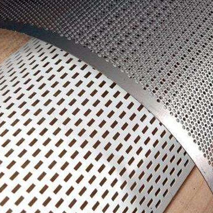 2mm thick perforated sheet mesh 41% open rating black perforated iron sheet