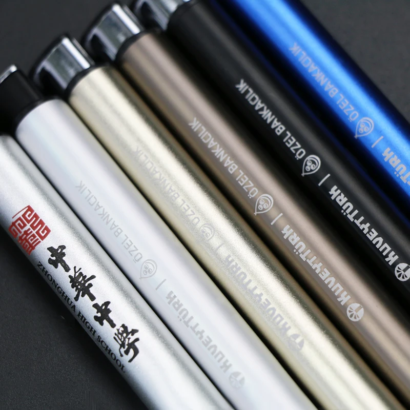 Manufacturers Custom Logo Engraved Click Action Metal Ballpoint Ball Pen For Bulk Sale