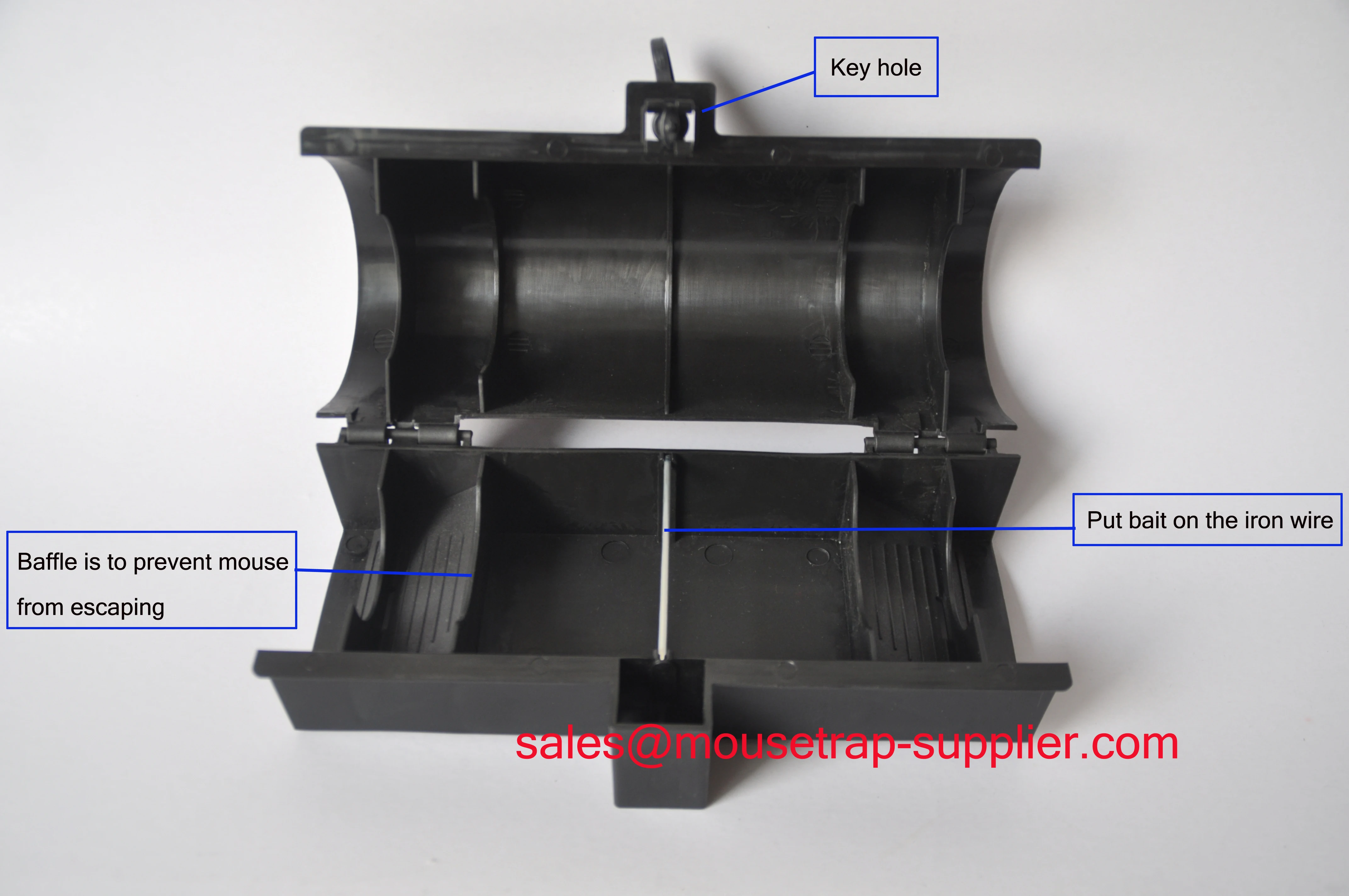 Plastic Mouse Locking Bait Station Rat Rodent Control Trap with Key