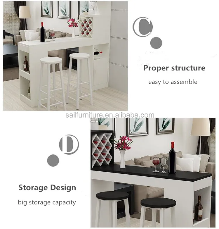 Simple Unique High Bar Table Using in Living Room