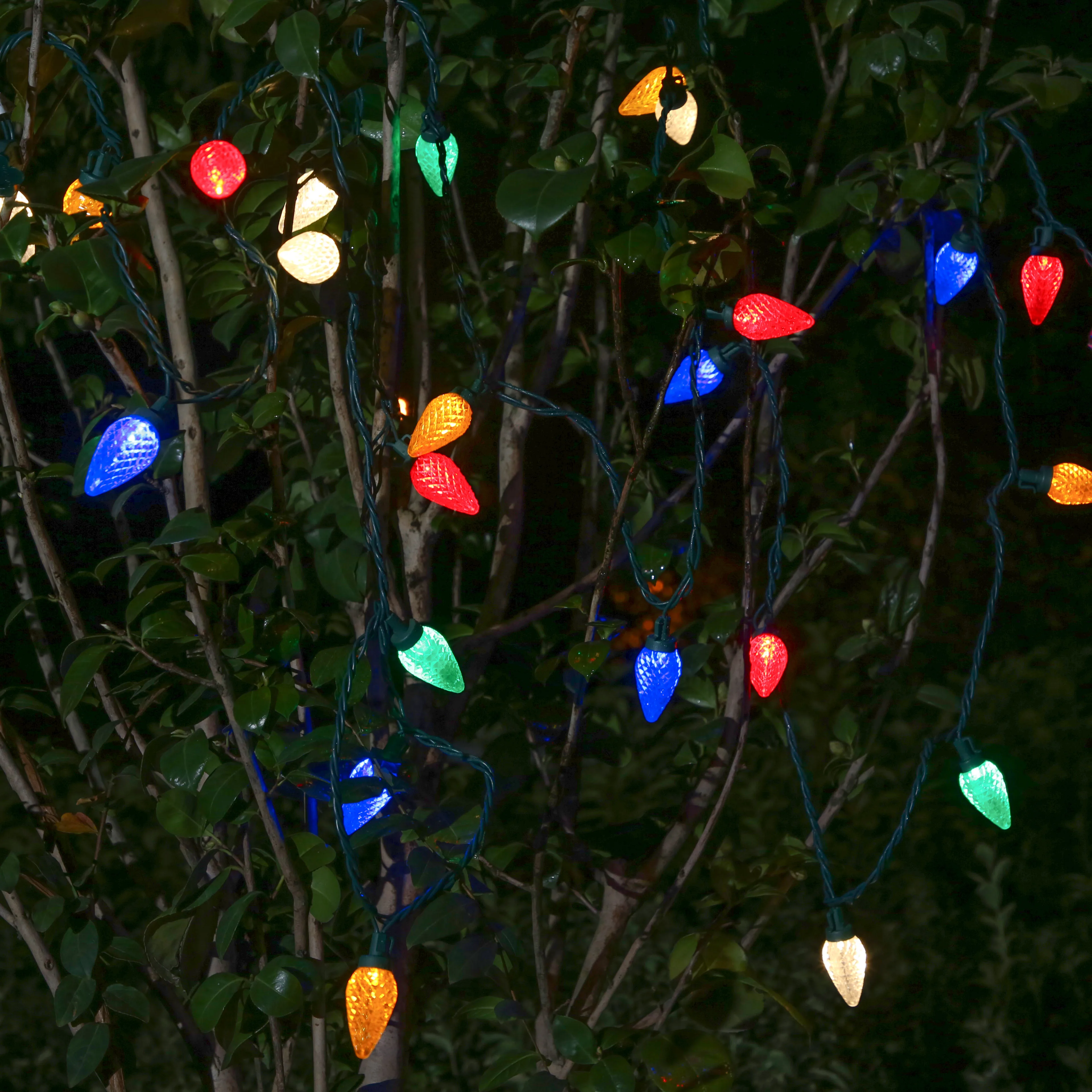 GV LED  Outdoor Decor Connectable Classic Faceted 15Ft 25LED Commercial Bulb Strawberry C9 Fairy Christmas Lights