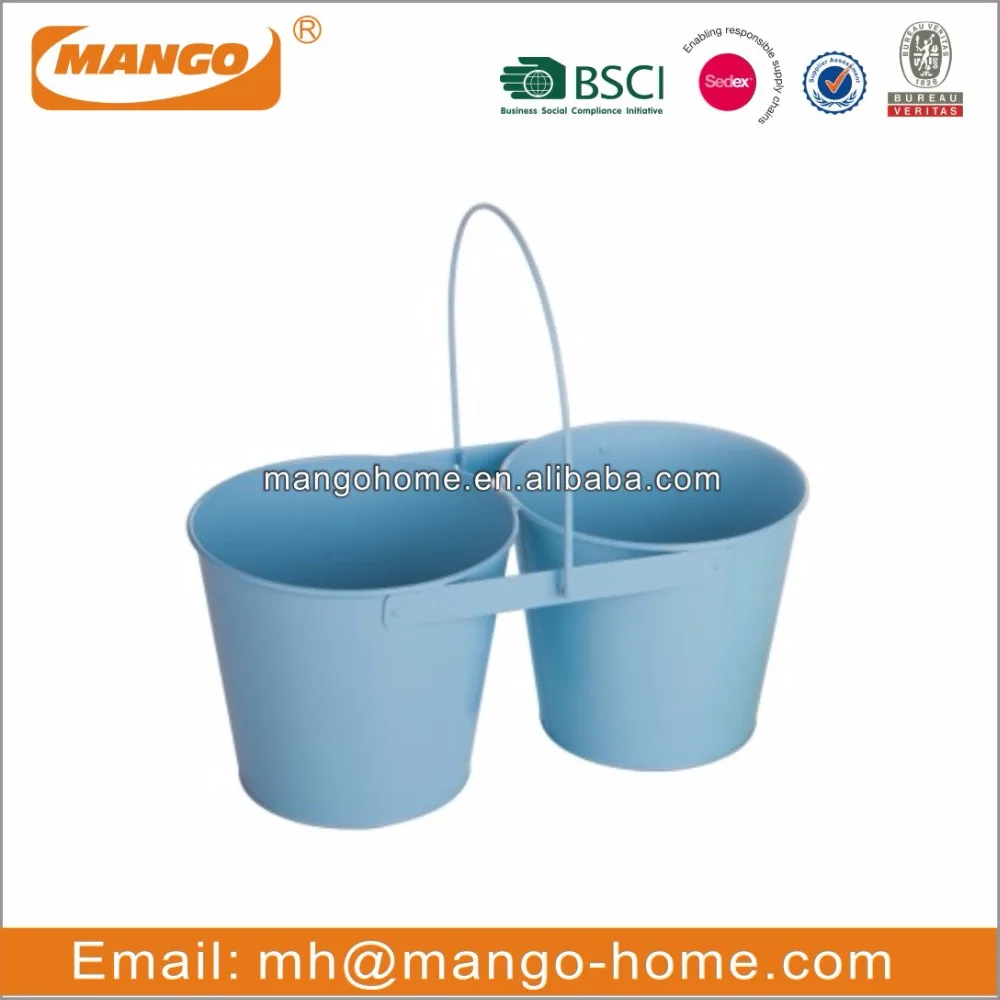 Colorful Metal outdoor oval planter flower pots