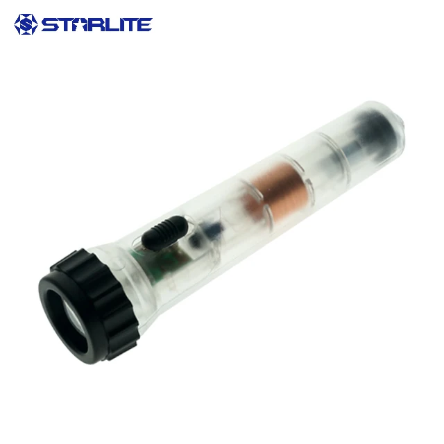 
Waterproof LED Dynamo Hand Shake faraday Flashlight Torch Light 