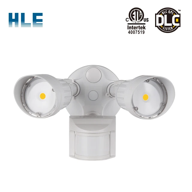 20W Dual-Head Motion Activated LED Outdoor Security Light Photocell Sensor 3 Work Modes 120W Halogen Equivalent 5000K Daylight