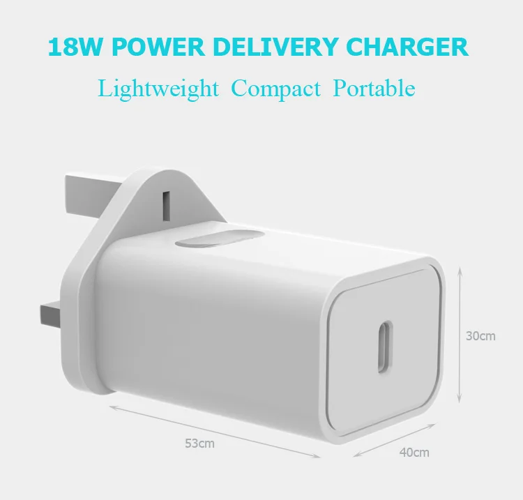 18W USB-C Power Adapter Charger for Google Pixel/Pixel XL/2/2 XL/3/3 XL