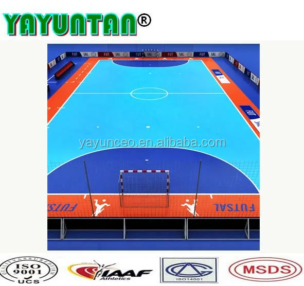 Cheap raw material futsal court flooring cost