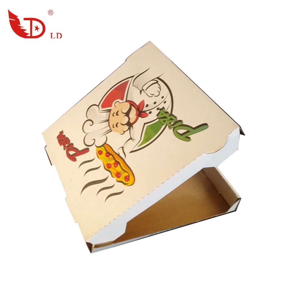 LD China manufacturer wholesale 6/7/8/10/12/14/16 inch personalized custom printing corrugated rectangular pizza box