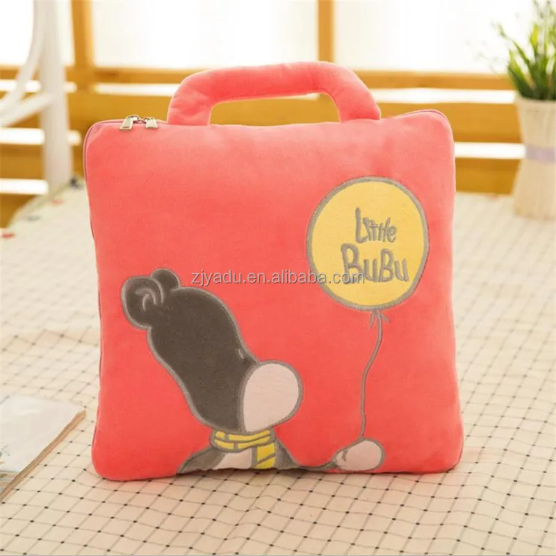 Air conditioner is cartoon plush toy portable air conditioner blanket blanket wholesale