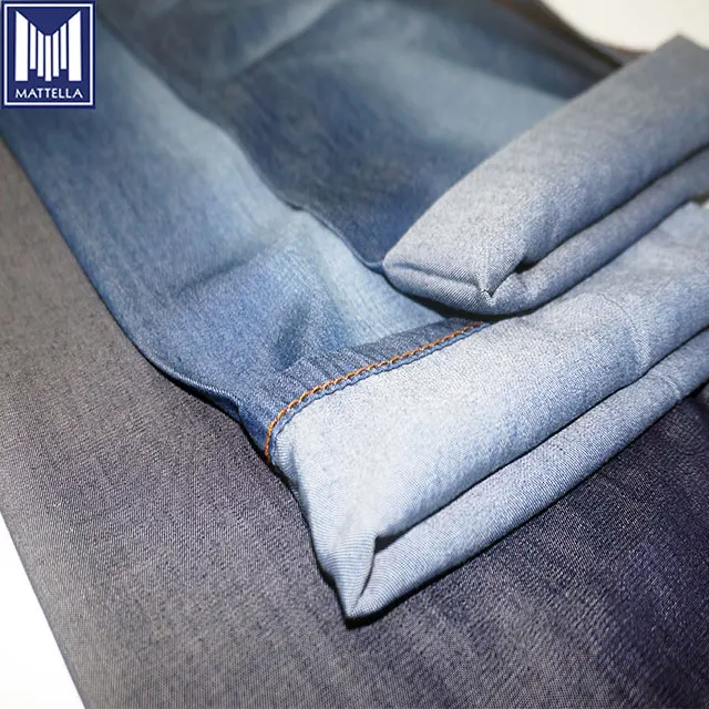 K8092 темно-синие мягкий легкий вес 4,5 oz 32s смешанные jutecell пенька tencel Джинсовая ткань для джинсов платье-рубашка юбка