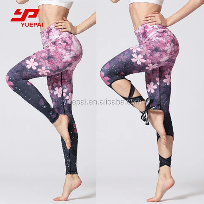 Sexy Gym Clothes Great Fitness wear Sports Tights Leggings , Custom logo print Wholesale Yoga Pants For Women